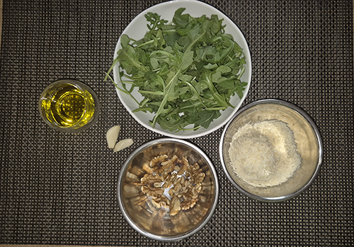 Sastojci za pesto od rukole